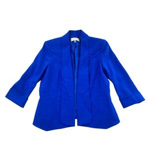 Jones Studio Open Front Royal Blue Blazer